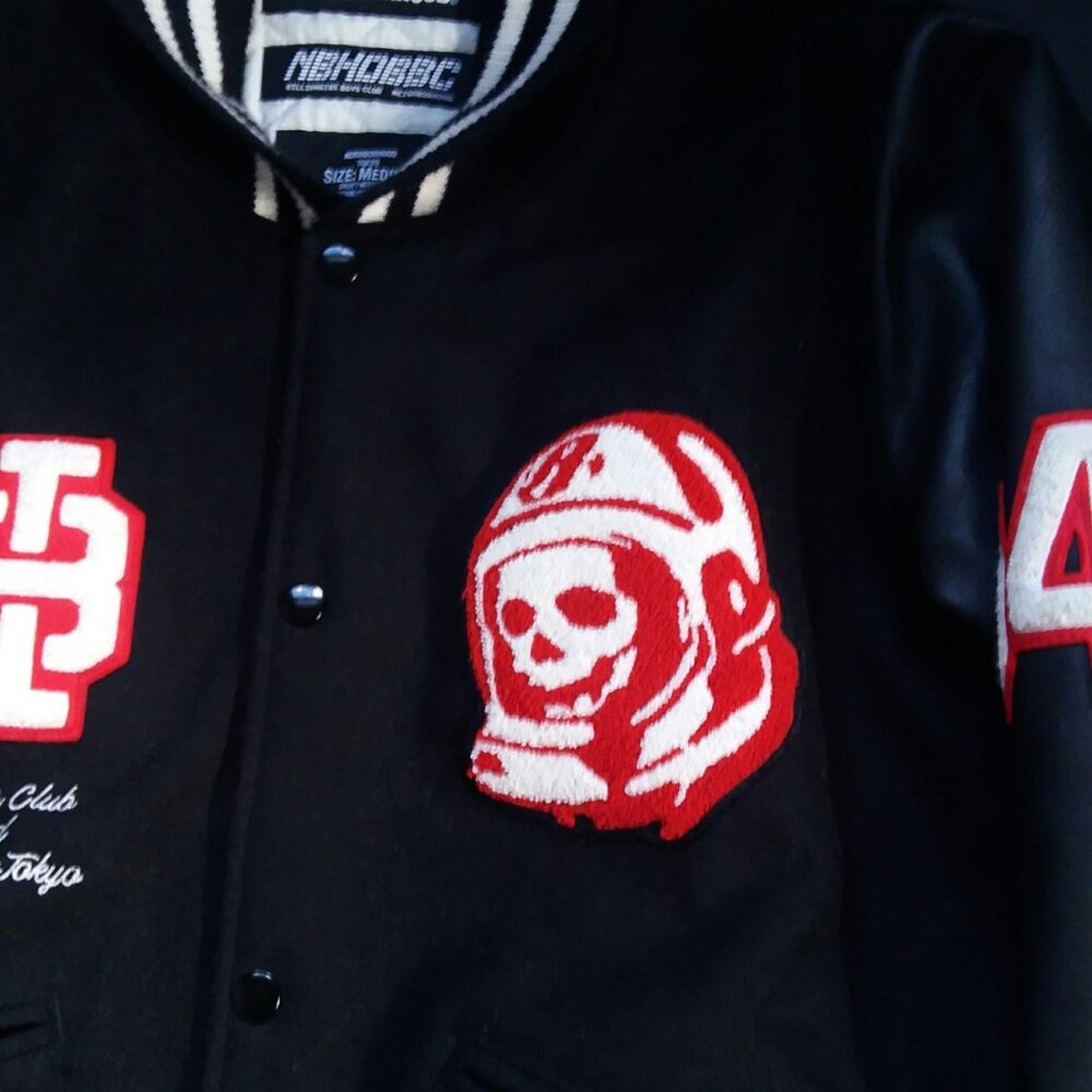 Billionaire Boys Club X Neighborhood 2018 Astro Skull Leather Varsity Jacket BBC - Picture 4 of 14